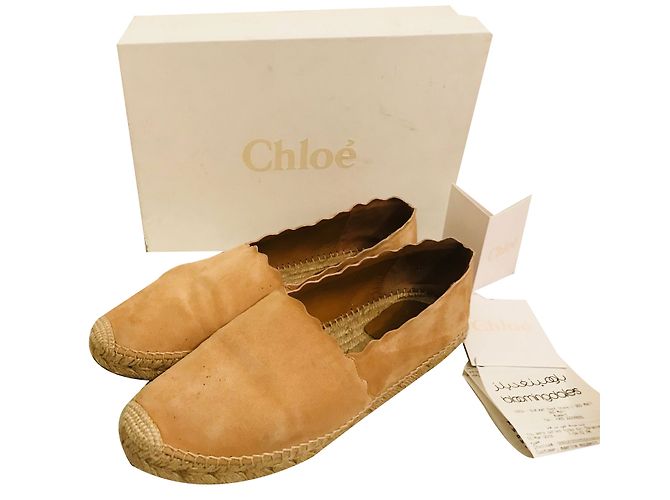 Chloé Espadrilles Beige Wildleder