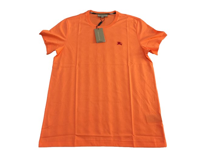 Burberry Tee shirts Coton Orange  ref.80019