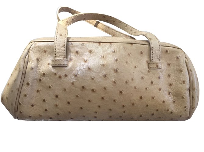 Fendi Handbag Beige Leather  ref.80067