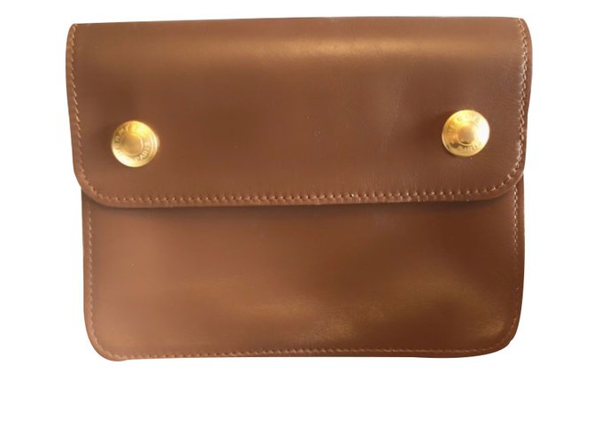 Hermès Clutch bags Brown Leather  ref.80098