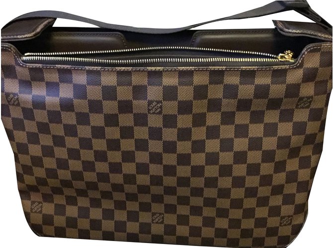 Louis Vuitton N58021 Spencer Damier Ebene Brown Beige Golden Leather  ref.80117