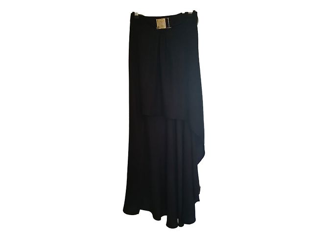 Traje de falda Versace negro de algodón