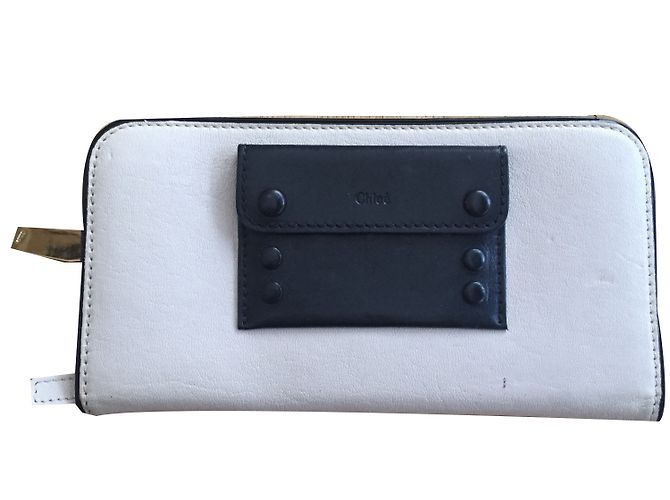 Chloé carteras Beige Cuero