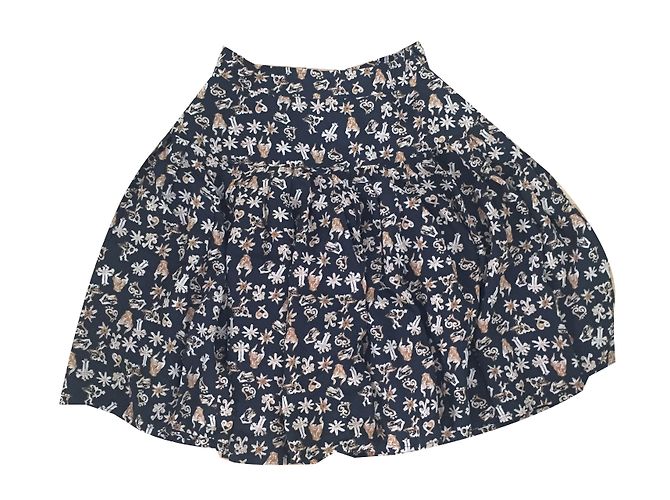 Falda de seda estampada Christian Lacroix
