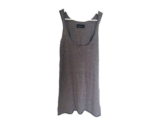 Zadig & Voltaire Soho Baumwollkleid Grau mit Strass