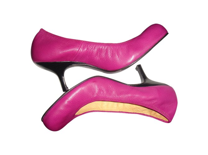 Lanvin Heels Pink Leather  ref.80259