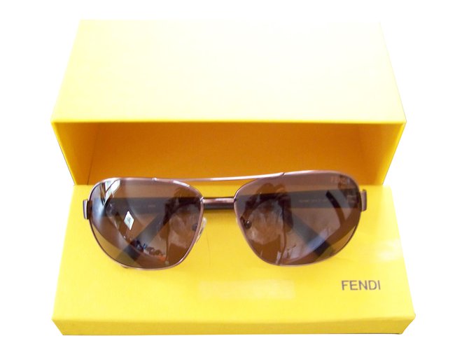 Fendi Sonnenbrille Bronze Stahl  ref.80304