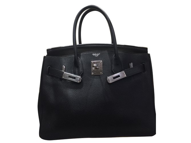 Hermès Birkin 30 Black Leather  ref.80324