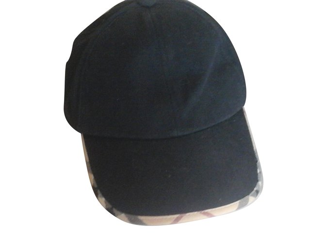 Burberry Hats Black Cotton  ref.80325