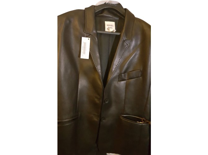 Hermès Jackets Black Leather  ref.80330