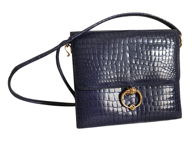 Hermès Sequana Blue Exotic leather  ref.80351