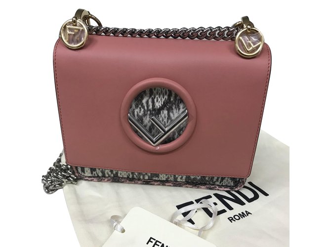 Fendi Handbag Pink Python  ref.80358