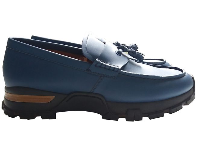 Mocassini Ermenegildo Zegna in pelle blu