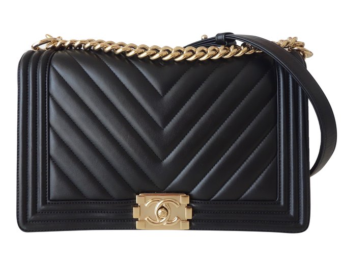 Boy Chanel Handbags Black Leather  ref.80363