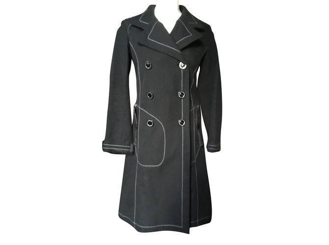 Christian Lacroix Trench coats Black Cotton  ref.80371
