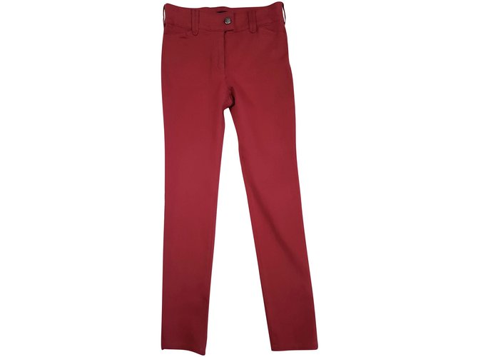 Balenciaga Jeans Rosso Cotone  ref.86265