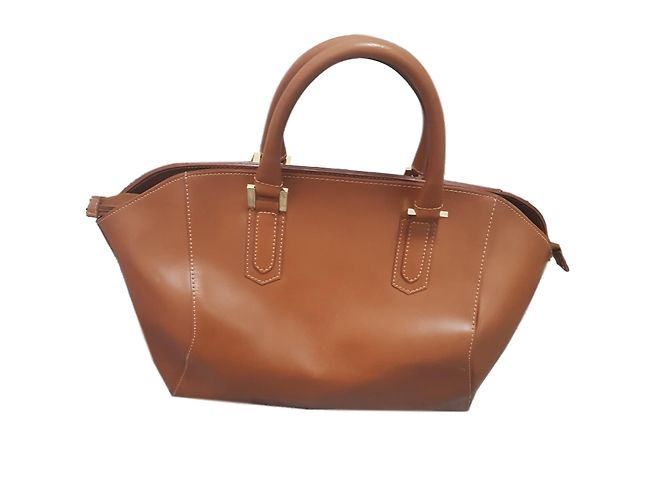 Sac à main Minelli en cuir caramel