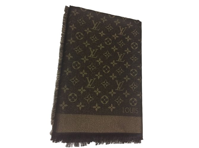 Louis Vuitton monogram Bronze Wool  ref.80498