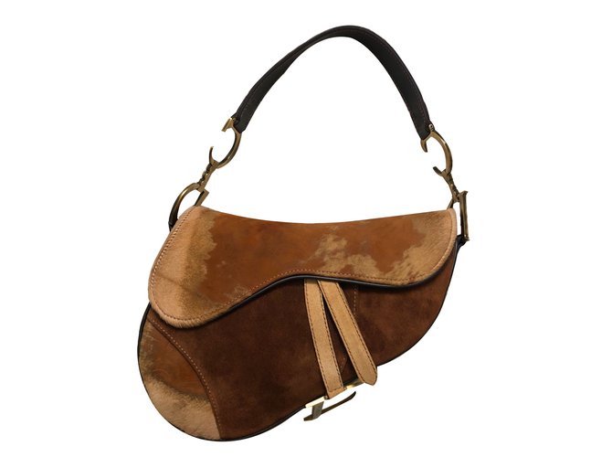 Christian Dior Handbags Brown Caramel Leather Pony-style calfskin Deerskin  ref.80524