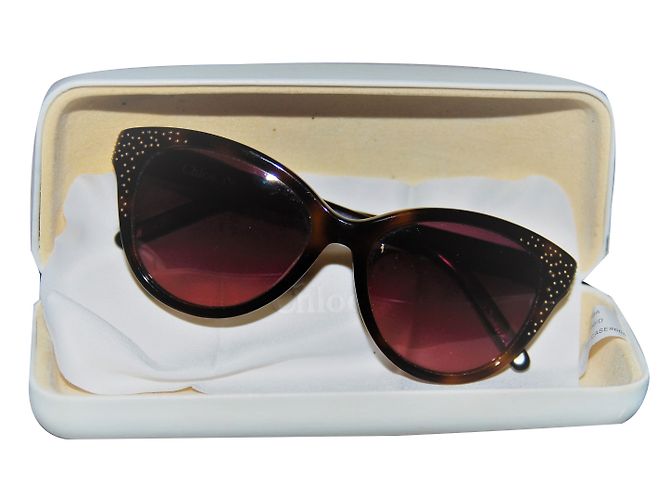 Gafas de sol Chloé marrones de plástico Castaño 