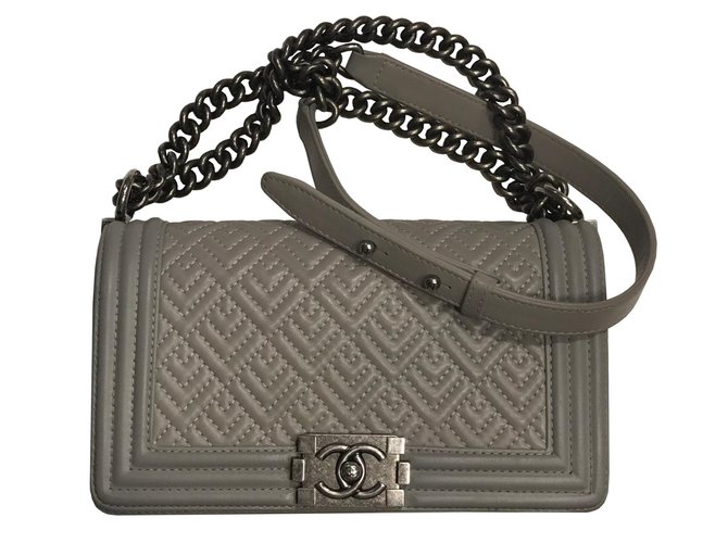 Chanel Boy Bag modello unico Grigio Pelle  ref.80597