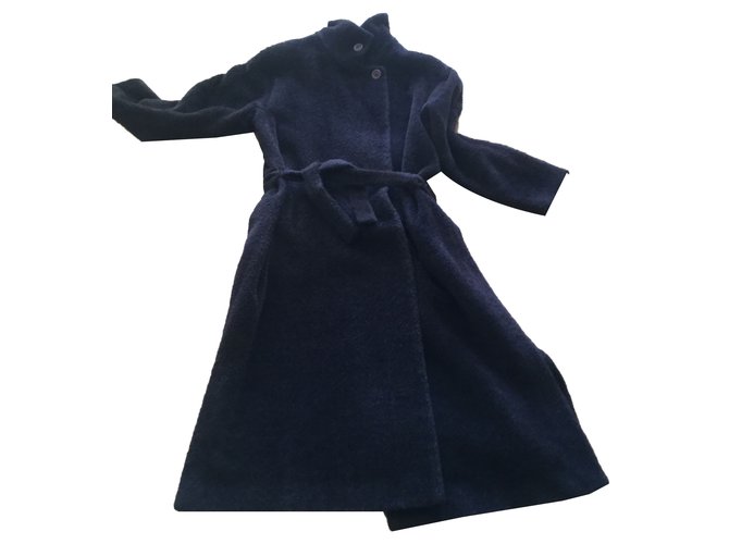 Autre Marque Coats, Outerwear Dark brown Wool Polyamide  ref.80610