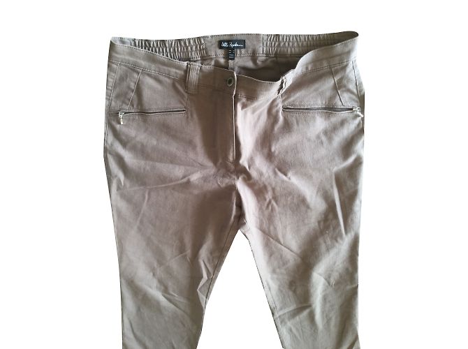 Autre Marque Pantalones Ulla Popken Avellana de Algodón