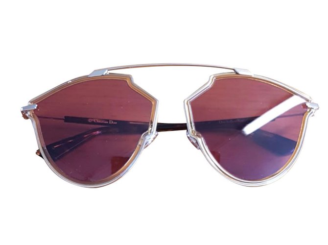 Dior Oculos escuros Rosa Metal  ref.80694