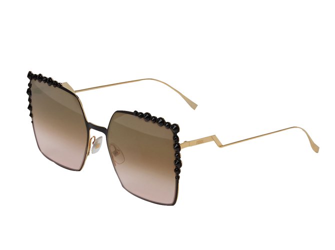 Fendi Sunglasses Black Metal  ref.80701