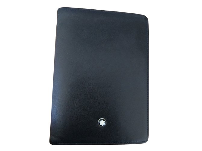 Montblanc wallets Black Leather  ref.81134