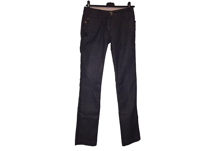 Autre Marque Jeans Angelo Galasso Neri in Cotone Nero