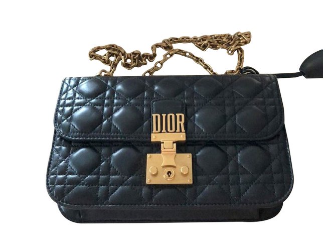 Dior Handtaschen Schwarz Leder  ref.81186