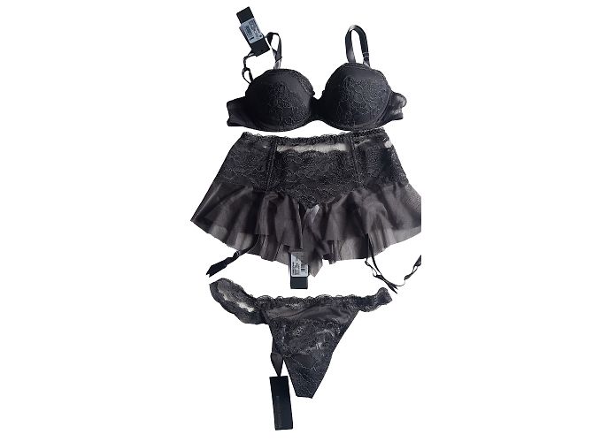 Set lingerie 3 pezzi Andres Sarda Grigio Scuro Poliammide Grigio antracite