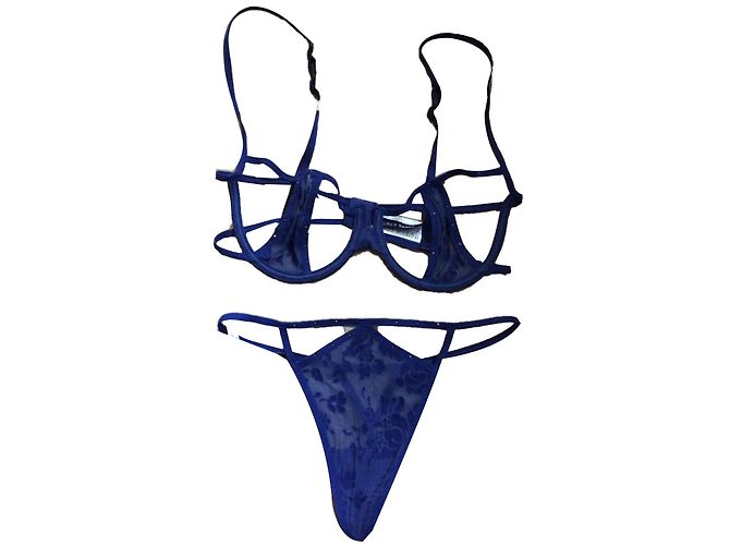 Conjunto de lencería Andres Sarda azul de poliamida