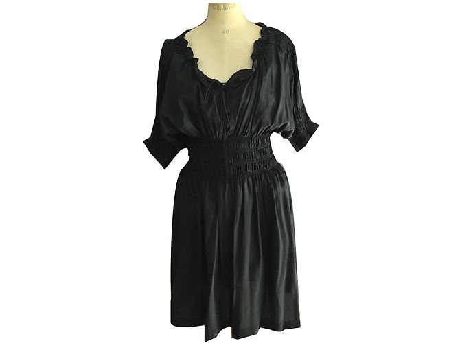 Isabel Marant Etoile Seidenkleid Schwarz
