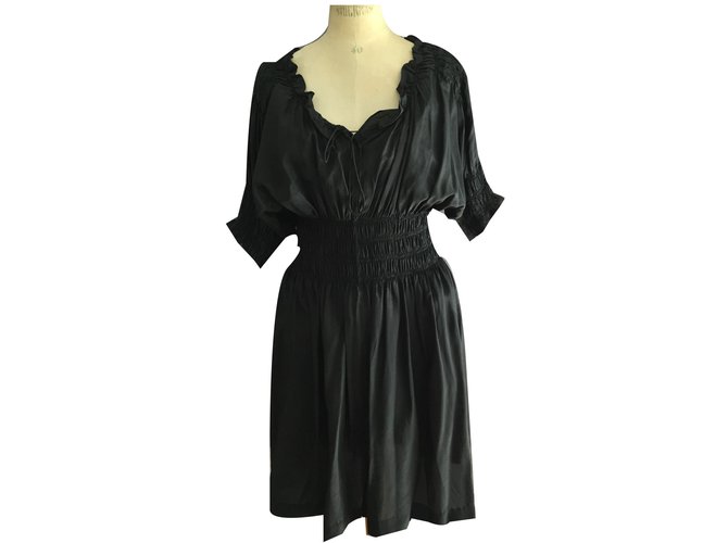 Isabel Marant Etoile Robes Soie Noir  ref.81467