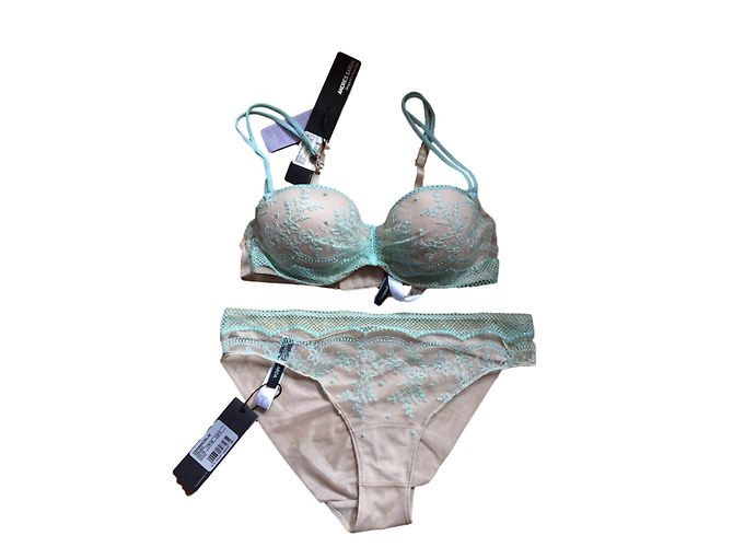 Conjunto de lencería Andres Sarda beige de poliamida