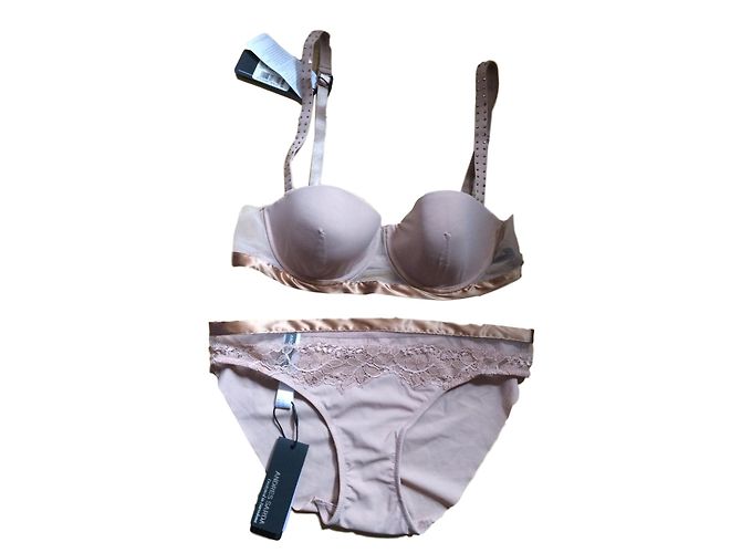Conjunto de lencería Andres Sarda beige de poliamida