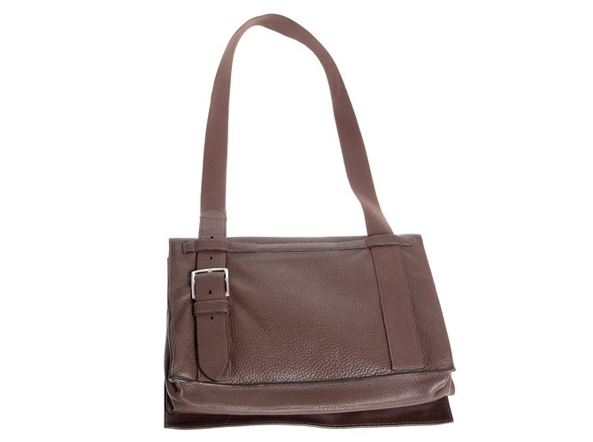 Hermès Togo leather shoulder bag Chocolate  ref.81509
