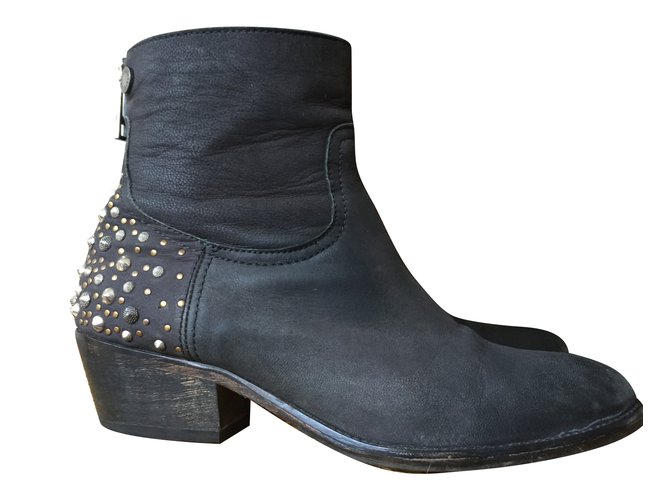 Zadig & Voltaire Ankle boots Black Leather  ref.81520