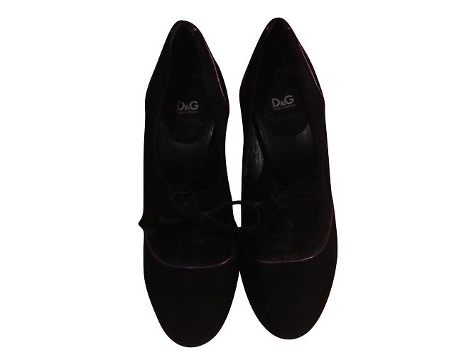 Scarpins Dolce & Gabbana em couro roxo Preto