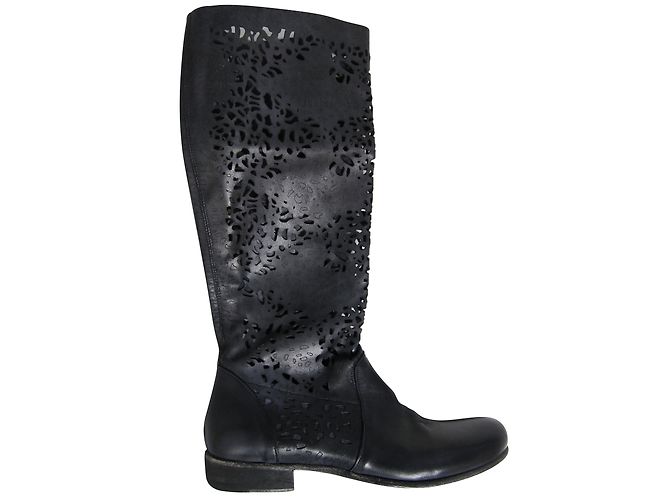 Autre Marque Ixos Lederstiefel schwarz