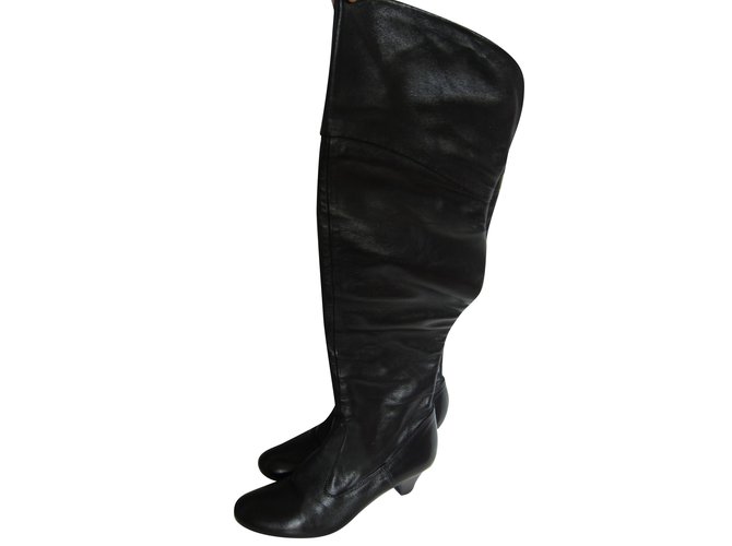 Autre Marque boots Black Leather  ref.81540