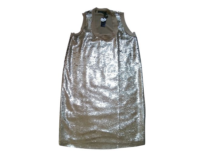 Simona Barbieri Twiset Glitzerkleid in Gold Golden