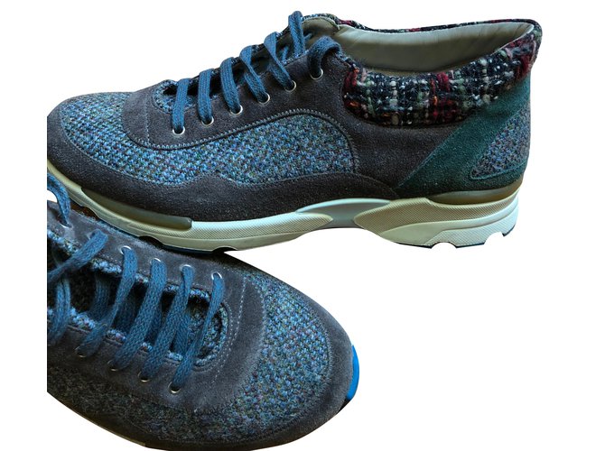 Chanel scarpe da ginnastica Multicolore Tweed  ref.81586