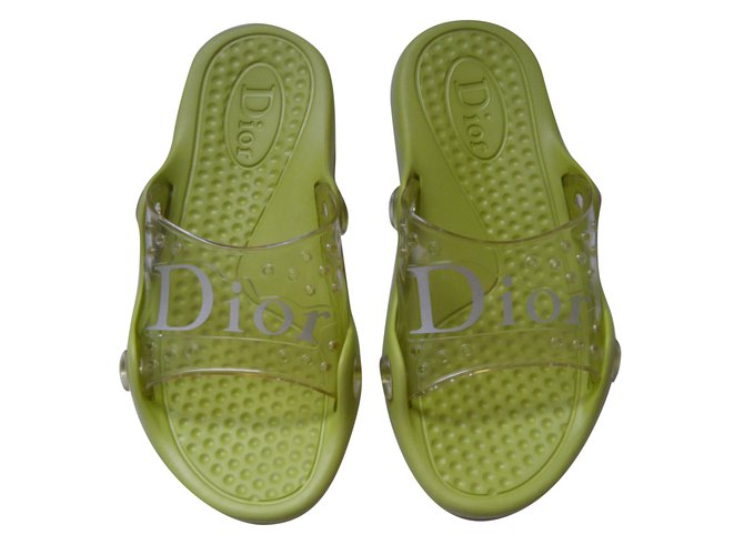 Dior sandali Giallo Di gomma  ref.81596