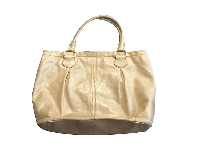 Bolsa de mão Miu Miu em couro bege