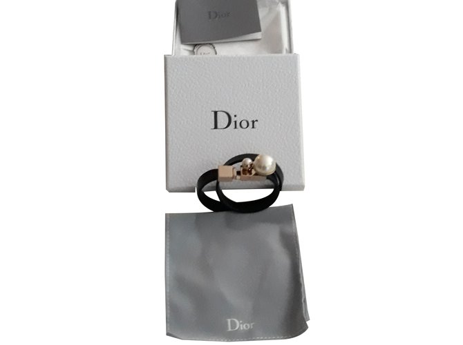 Dior Necklaces Black Leather  ref.81644