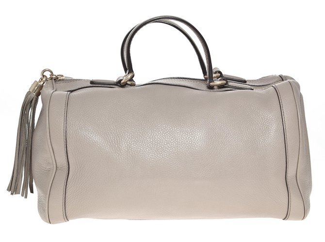 Gucci Grey leather ''Boston Soho'' handbag  ref.81647