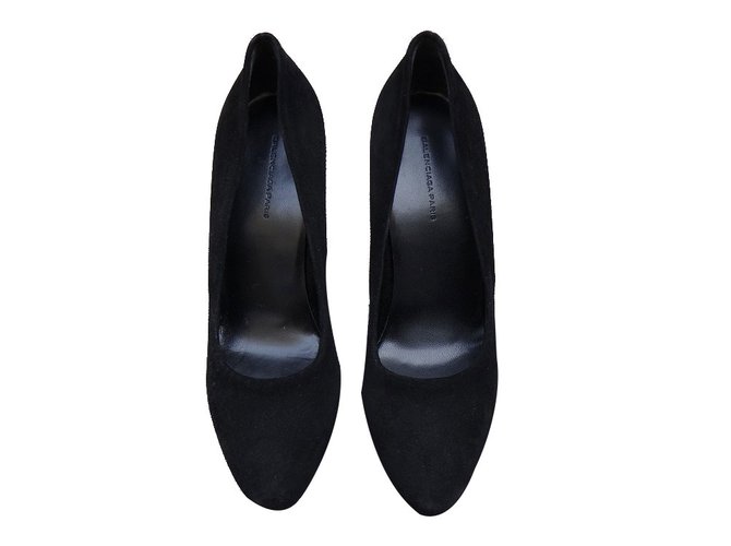 Balenciaga Heels Black Leather  ref.81702